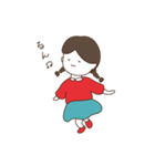 三つ編みをしている女の子（個別スタンプ：29）