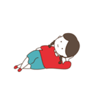 三つ編みをしている女の子（個別スタンプ：33）