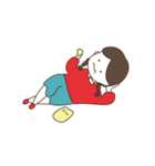 三つ編みをしている女の子（個別スタンプ：34）