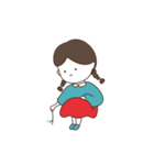 三つ編みをしている女の子（個別スタンプ：36）