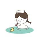 三つ編みをしている女の子（個別スタンプ：37）