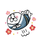 クセ強めのあざらし。まめふく（個別スタンプ：9）
