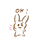 落書きうさぎのゆるスタンプ（個別スタンプ：4）