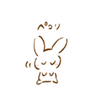 落書きうさぎのゆるスタンプ（個別スタンプ：6）