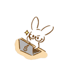 落書きうさぎのゆるスタンプ（個別スタンプ：34）