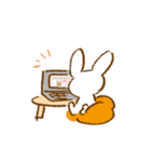 落書きうさぎのゆるスタンプ（個別スタンプ：35）