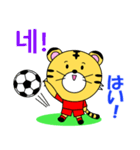 韓国のサッカータイガー（個別スタンプ：4）