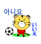 韓国のサッカータイガー（個別スタンプ：5）