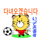 韓国のサッカータイガー（個別スタンプ：21）