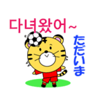 韓国のサッカータイガー（個別スタンプ：22）