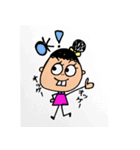 出っ歯ちゃん(すこーし歯が出てる女の子)（個別スタンプ：3）
