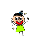 出っ歯ちゃん(すこーし歯が出てる女の子)（個別スタンプ：6）