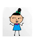 出っ歯ちゃん(すこーし歯が出てる女の子)（個別スタンプ：7）
