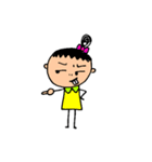 出っ歯ちゃん(すこーし歯が出てる女の子)（個別スタンプ：11）
