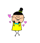 出っ歯ちゃん(すこーし歯が出てる女の子)（個別スタンプ：13）