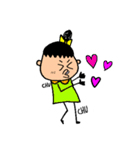 出っ歯ちゃん(すこーし歯が出てる女の子)（個別スタンプ：15）