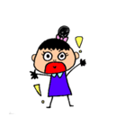 出っ歯ちゃん(すこーし歯が出てる女の子)（個別スタンプ：19）