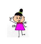 出っ歯ちゃん(すこーし歯が出てる女の子)（個別スタンプ：21）