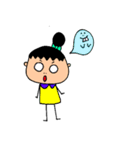 出っ歯ちゃん(すこーし歯が出てる女の子)（個別スタンプ：35）
