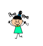 出っ歯ちゃん(すこーし歯が出てる女の子)（個別スタンプ：40）
