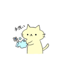 きいろのにゃんこ【コロナに負けるにゃ編】（個別スタンプ：1）