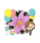 お花で遊ぼう2（個別スタンプ：6）