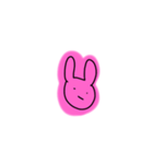 ピンクのうさぎぃ（個別スタンプ：1）