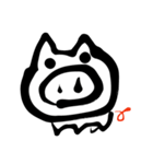 ぶた・豚・ブタ【筆文字】（個別スタンプ：8）