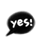 黒吹き出し（個別スタンプ：3）