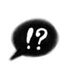 黒吹き出し（個別スタンプ：10）