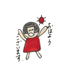 挨拶スタンプ（女の子）（個別スタンプ：2）