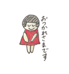 挨拶スタンプ（女の子）（個別スタンプ：8）
