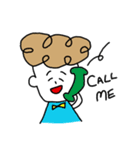 パーマくんとボブ美（個別スタンプ：1）