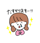 パーマくんとボブ美（個別スタンプ：8）