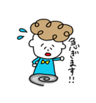 パーマくんとボブ美（個別スタンプ：9）