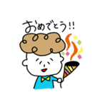 パーマくんとボブ美（個別スタンプ：17）