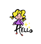 足文字女の子（個別スタンプ：2）