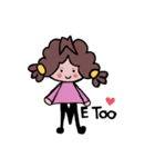 足文字女の子（個別スタンプ：3）
