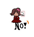 足文字女の子（個別スタンプ：6）