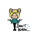 足文字女の子（個別スタンプ：7）