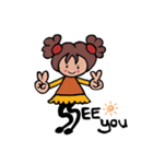 足文字女の子（個別スタンプ：8）