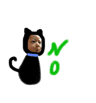 黒猫むぅちゃんの日常（個別スタンプ：3）