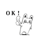 ヤバそうでヤバくないウサギ（個別スタンプ：4）