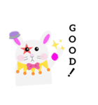 無表情なうさぎピエロ（個別スタンプ：8）