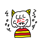 お顔が文字子ちゃん（個別スタンプ：2）