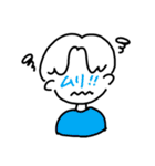 お顔が文字子ちゃん（個別スタンプ：8）
