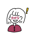 お顔が文字子ちゃん（個別スタンプ：10）