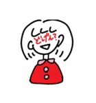 お顔が文字子ちゃん（個別スタンプ：11）