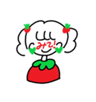 お顔が文字子ちゃん（個別スタンプ：12）