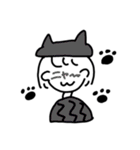 お顔が文字子ちゃん（個別スタンプ：13）